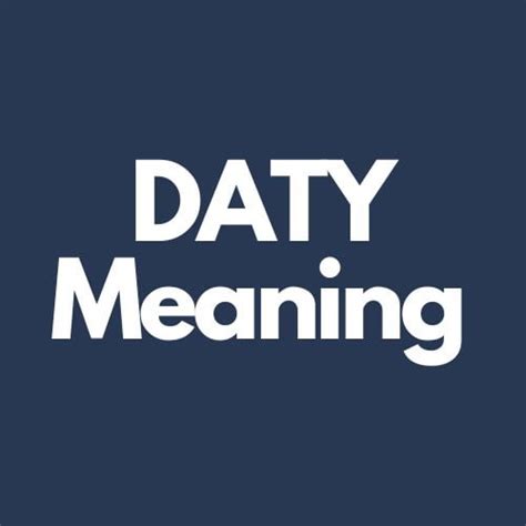 meaning daty